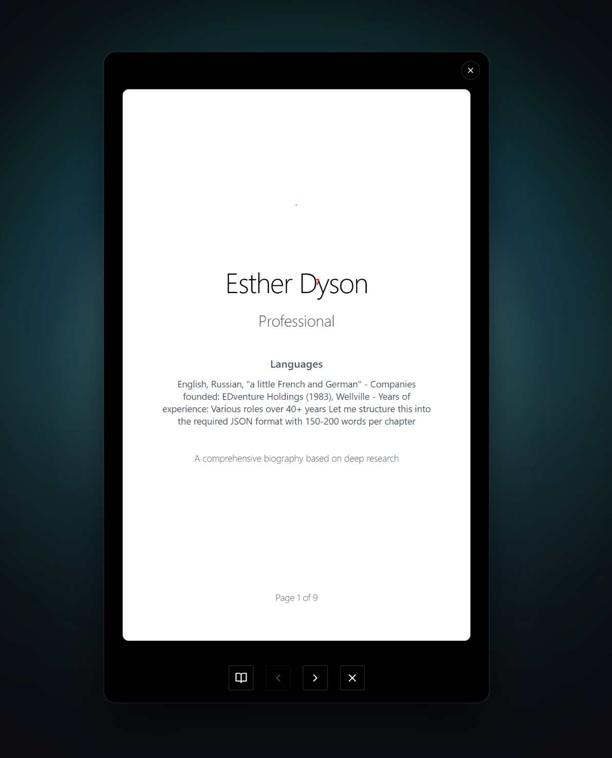 JourneyBook product interface
